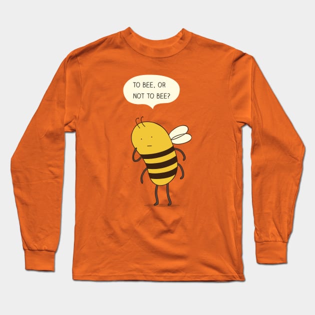 Confused Bee Long Sleeve T-Shirt by milkyprint